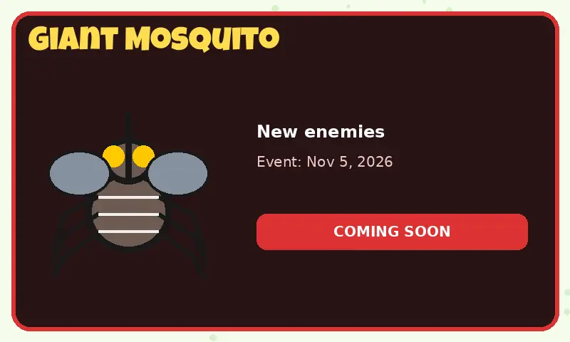 Giant Mosquito enemy card for Bug Evolution, arriving with the Nov 5 2026 event